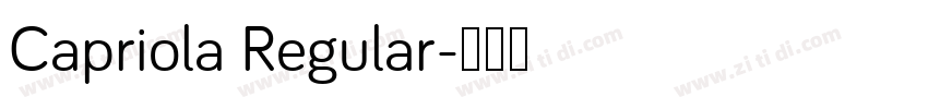 Capriola Regular字体转换